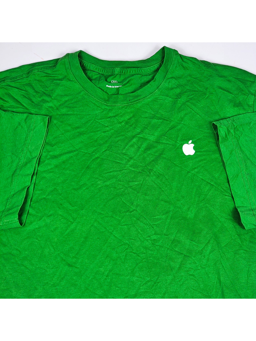Apple Men’s Green Solid Logo T-Shirt Employee Uniform Size M